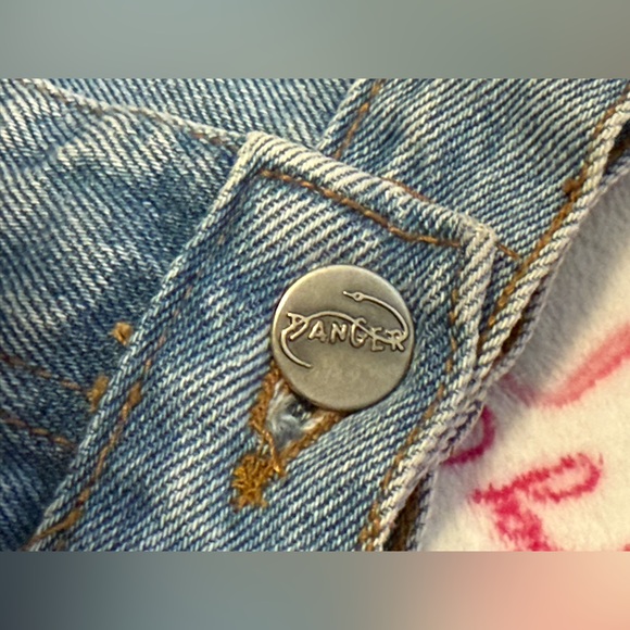 VINTAGE Danger Denim Frederick’s of Hollywood Shorts Embroidered Trim - Picture 3 of 8